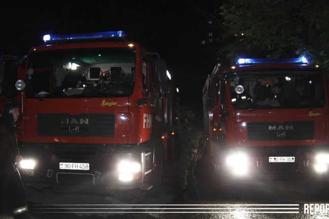Bakıda yaşayış binasında yanğın - Sakinlər təxliyə edildi