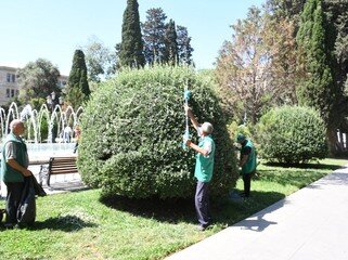 Bu gün Bakının 545 küçəsi yuyulub