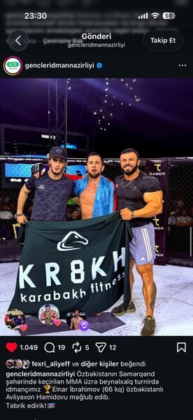 Səmərqənddə keçirilən MMA üzrə beynəlxalq turnirdə Elnar İbrahimovun uğurlu çıxışı
