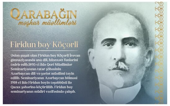 "Qarabağın məşhur müəllimləri" - Firidun bəy Köçərli