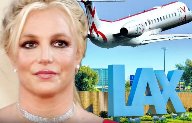 Təyyarədən enən Britni Spirs polis bölməsinə aparıldı