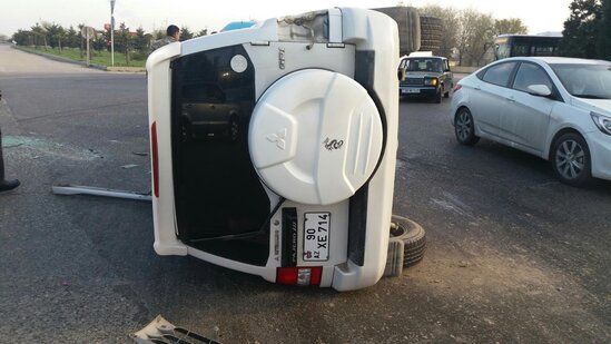 Bakı-Sumqayıt yolunda AĞIR QƏZA: yol bağlandı - FOTO