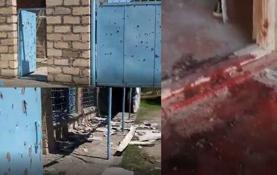 Ermənistan ordusunun öldürdüyü kənd sakininin evi minaatan atəşindən sonra - VİDEO