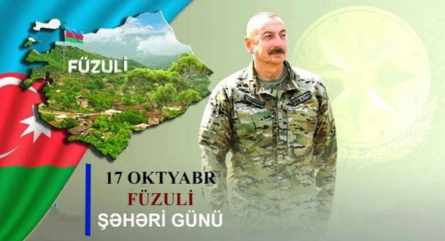 17 oktyabrda azad Füzulidə şəhər günü qeyd edilir