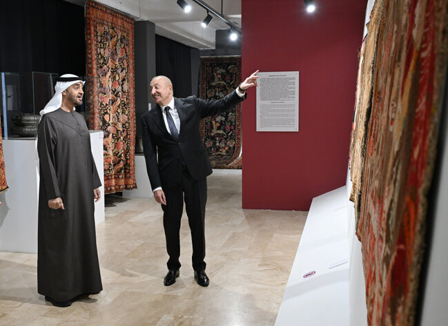 Prezidentlər Şuşada Milli Xalça Muzeyində - Fotolar - Yenilənib