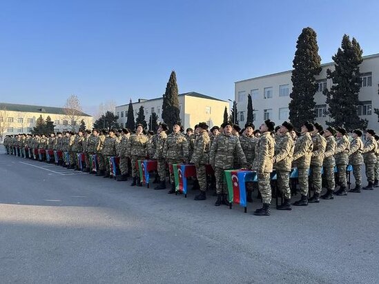 Azərbaycan Ordusunda andiçmə mərasimləri keçirilib