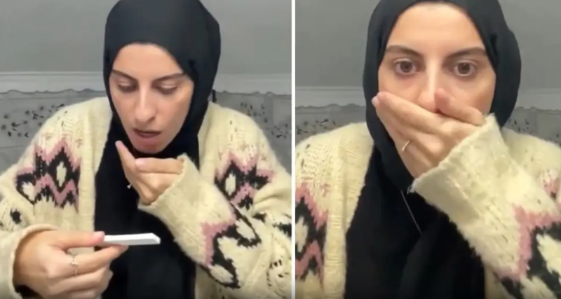 Ailəsinə "hamiləyəm" zarafatı edəcəkdi, testə diqqətlə baxanda həyatının şokunu yaşadı - VİDEO