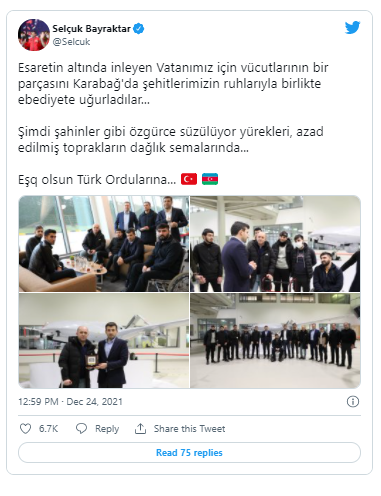 Səlçuk Bayraktar Türkiyədə müalicə olunan Qarabağ qazilərini qonaq etdi - FOTO