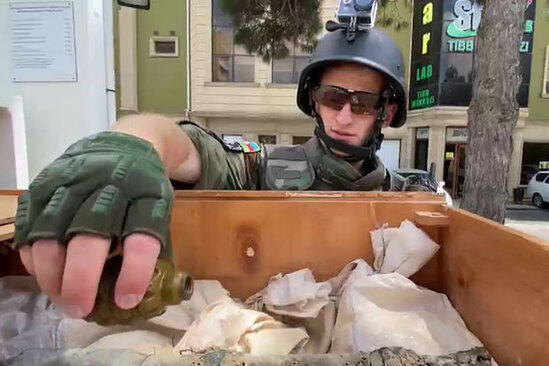 Bakıda əl qumbarası tapıldı - FOTO/VİDEO