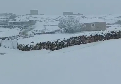 May ayında Qubaya qar yağdı - VİDEO