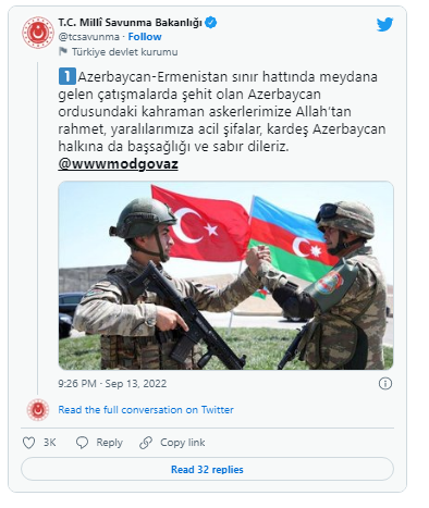 Türkiyə Milli Müdafiə Nazirliyi Azərbaycana başsağlığı verib - FOTO