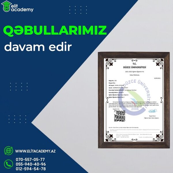 Siz də hissə- hissə ödənişlə təhsil xəyallarınızı gerçəkləşdirmək istəyirisinizsə, Elit academy sizin üçün ideal seçim olacaq!