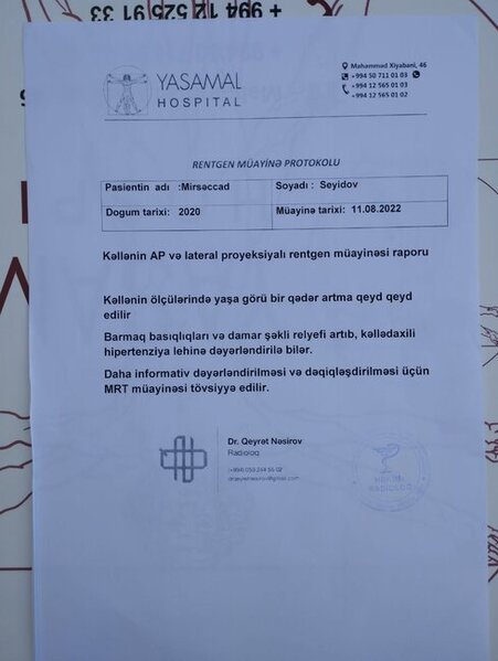 "Mərhəmətli insanlar, yeganə balamı ölməyə qoymayın" - 2 yaşlı Mirsəccadın YARDIMA ehtiyacı var - FOTO/VİDEO