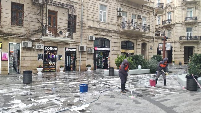 Güclü yağışdan sonra paytaxtda genişmiqyaslı daxili iməclik keçirilib