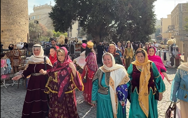 Bakıda "Kəlağayı" yürüşü - Video