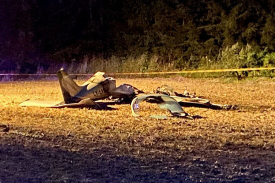 Litvada təyyarə qəzaya uğrayıb, ölənlər var - VİDEO