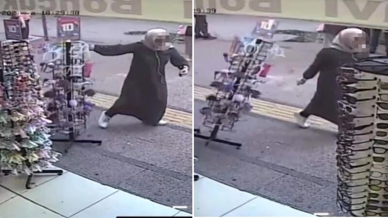 Satıcılar ŞOKDA: Küçə ilə qaçan adam 50 mağazaya HÜCUM ELƏDİ - VİDEO