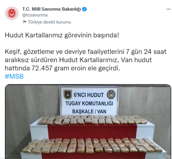 72 kilo narkotik ələ keçirildi