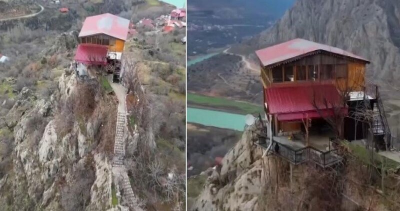 Hamının diqqətini çəkən zirvədəki evi: maraqlı hekayəsi var