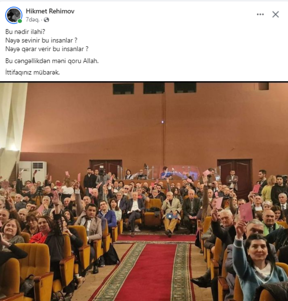 Məşhur aktyor Kino İttifaqınıı cəngəlliyə bənzətdi – "Nəyə sevinirsiniz?"