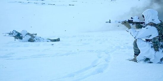 Komandolar şərti pusqudan məharətlə çıxdılar - FOTO/VİDEO