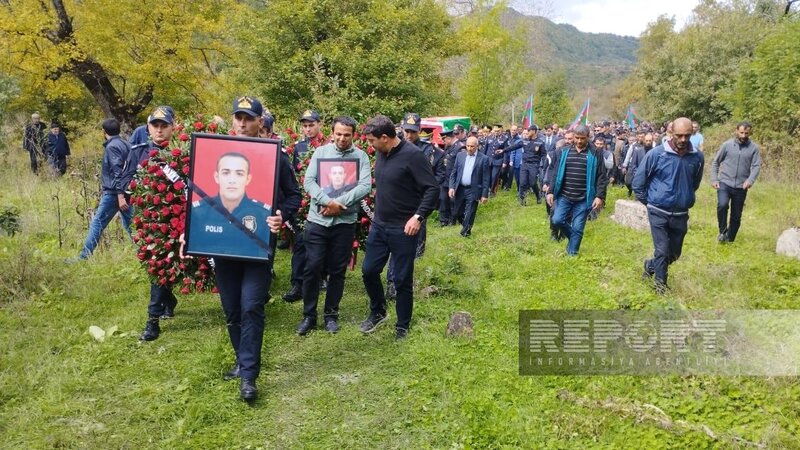 Füzulidə yol qəzasında həlak olan polis əməkdaşı Seyfi Abdullayev dəfn edilib - YENİLƏNİB
