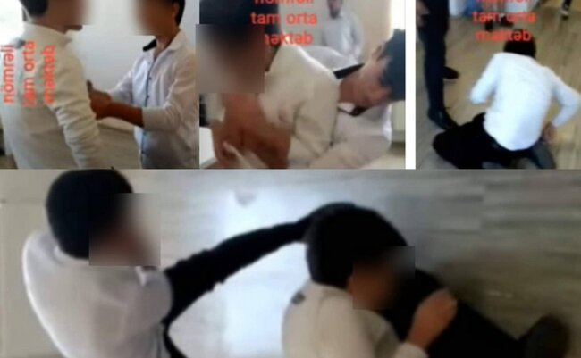 Məktəbdə döyülən şagirdin valideynləri DANIŞDILAR - VİDEO