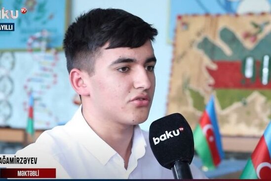 Olimpiadada uğur qazanan 15 yaşlı məktəbli - VİDEO