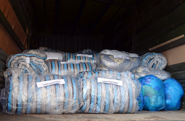 Hərbçilərimiz Türkiyəyə yardım göndərdi - FOTOLAR