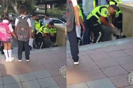 Bakıda şagirdlərin önündə baş verən polis-vətəndaş insidentinin TƏFƏRRÜATI - YENİLƏNİB + VİDEO