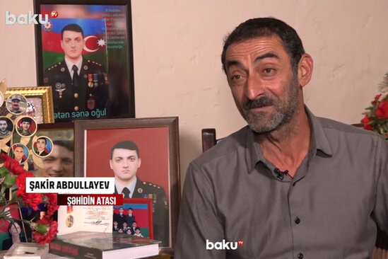 Şəhid oğluna qurban kəsən ata - VİDEO