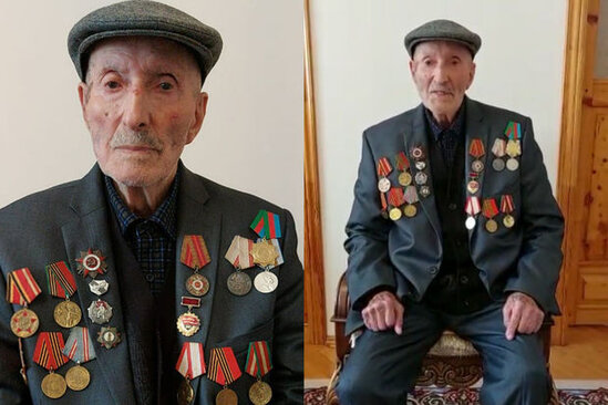 70-ə yaxın nəvəsi olan 100 yaşlı müharibə veteranı Səməd Vurğunun şeirini əzbər OXUDU - VİDEO