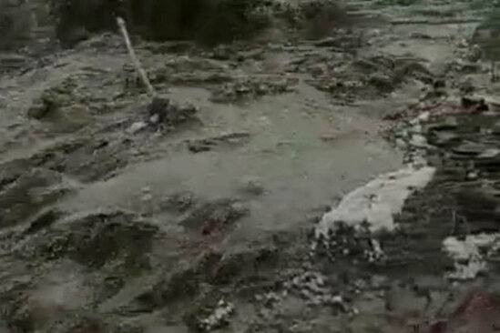 Daşkəsənə yağan güclü yağışdan sonra Xoşbulaq kəndinə sel gəlib - FOTO