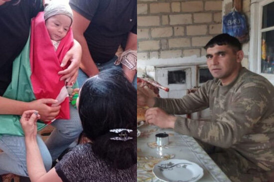 Qəzada həlak olan hərbçimizin 4 aylıq oğlu yadigar qalıb - FOTO