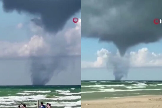 Kanadada burulğan insanları qorxutdu - VİDEO