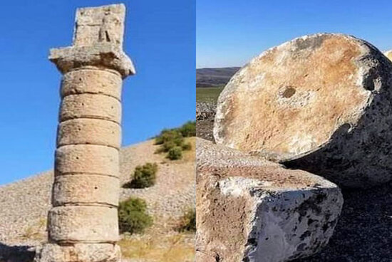 Türkiyədə zəlzələdə 2000 illik tarixi abidə dağıldı - FOTO