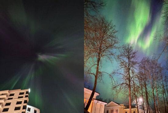 Rusiya səmasında "Qütb parıltısı" göründü - FOTO/VİDEO