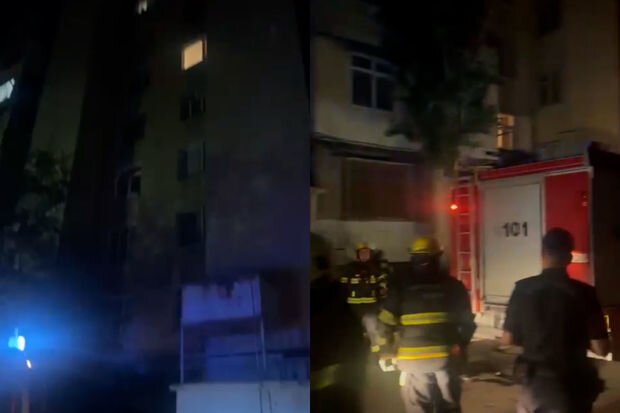 Bakıda ev sahibi mürəbbə bişirdi, evi yandı - VİDEO