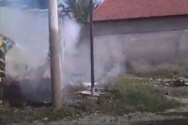 Kürdəmirdə dərzi sexində yanğın olub - VİDEO