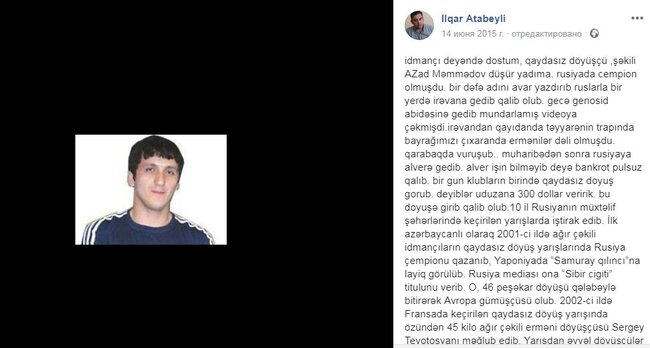 "Erməni bayrağını tapdalayan" tanınmış azərbaycanlı idmançı azadlığa çıxdı - VİDEO+FOTO