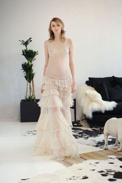 Yarıçılpaq gəlinlik modelləri - FOTOLAR