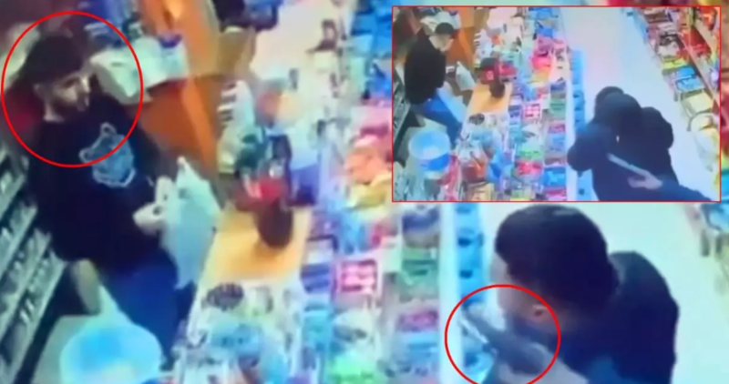 Gənc kassir atasının gözü önündə güllələndi! - VIDEO