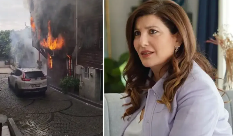 Məşhur aktrisanın evi yandı