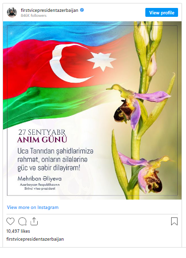 Mehriban Əliyeva Anım Günü ilə bağlı paylaşım edib - FOTO/VİDEO