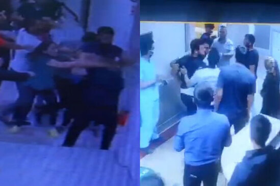 Növbə gözləməkdən bezən xəstələr həkimi döydülər - VİDEO