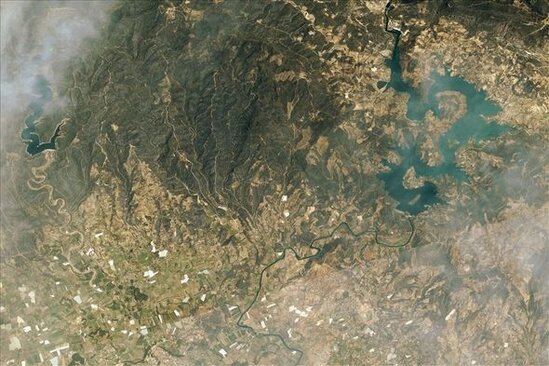 Türkiyədəki yanğınların kosmosdan görüntüsü - FOTO