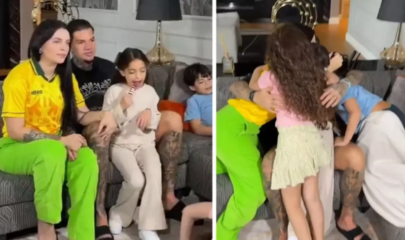 Ailəsi ilə TV izləyirdi, aldığı xəbərlə havalara uçdu - VİDEO