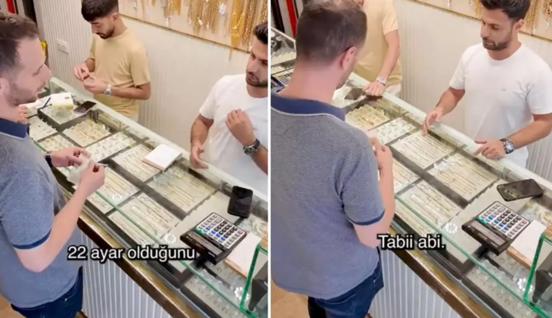 Zərgər qızıllarını satmaq istəyən vətəndaşı görün necə aldatdı - VİDEO