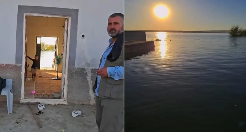 Dünən quraq torpaq idi, bu gün ev gölün ortasında qaldı - VİDEO
