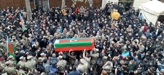 Erməni təxribatı nəticəsində şəhid olan hərbçimiz dəfn edildi - FOTOLAR